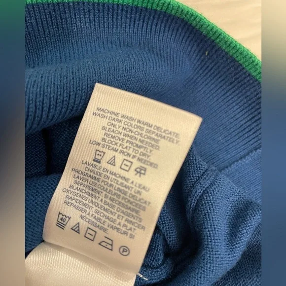 Lands End size Large Blue Sweater with Dog Design - Picture 5 of 9